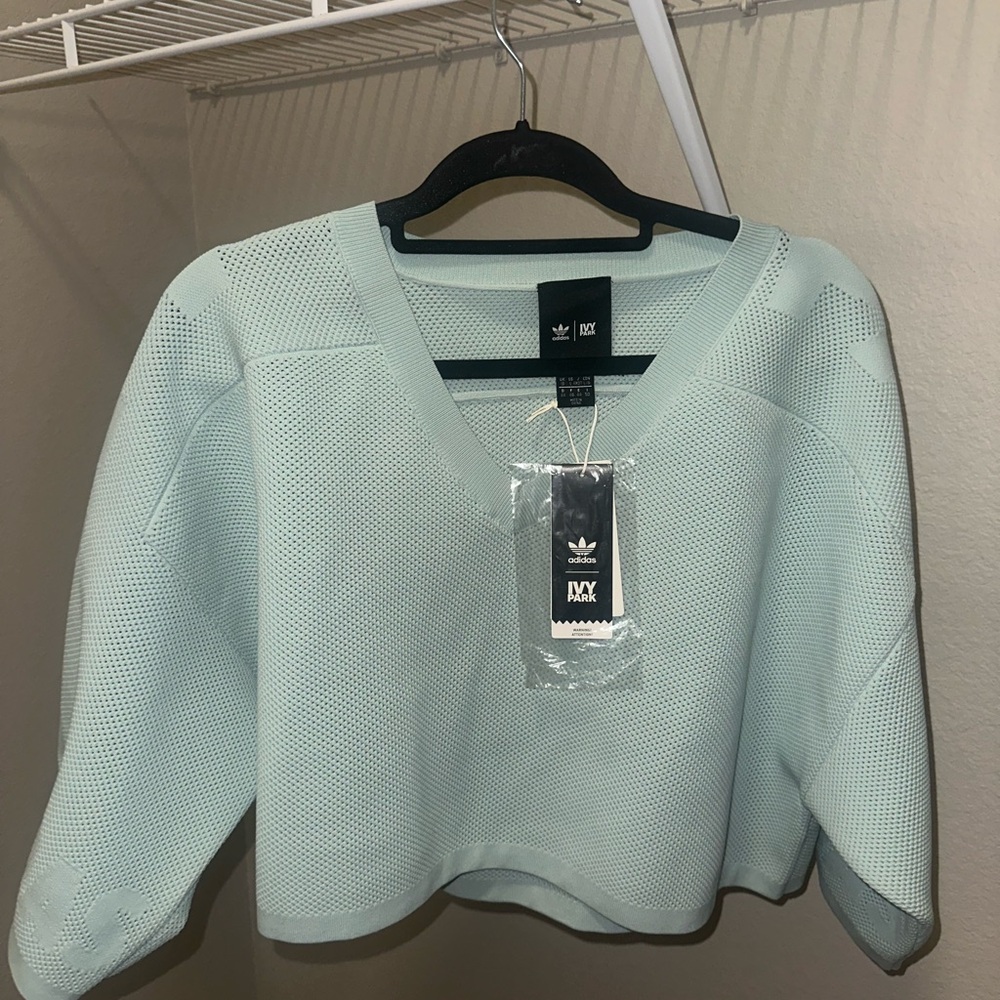 IVY PARK x ADIDAS DRIP 2 KNIT JERSEY CROP TOP - Picture 4 of 6